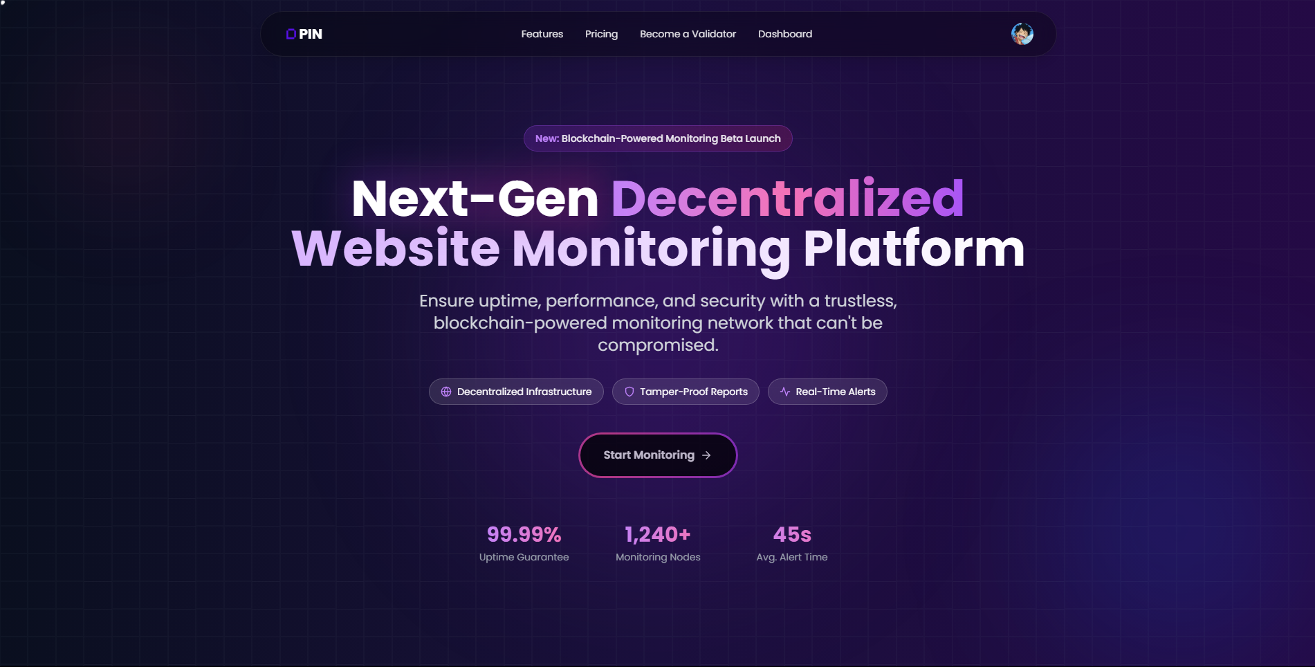 d-PIN Website Monitoring